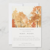 Rust Oranje najaar Herfst Trees repesal Dinner Kaart (Voorkant)