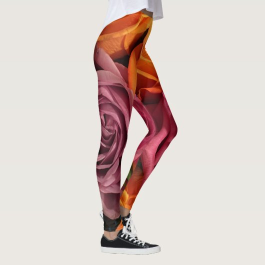 Rust Oranje Paars Roos Leggings (Rechts)