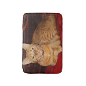 Rust Oranje Tabby Cat Smiling Badmat (Voorkant Verticaal)