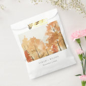 Rust Oranje Yellow Autumn Herfst Tree Wedding Bedankzakje (Gezegeld)