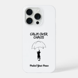 Rust Over Chaos – Bewerkbaar Quote Cat iPhone Hoes 15 Pro Hoesje