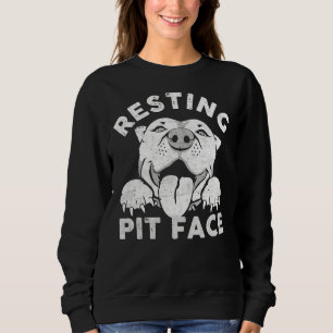 Rust Pit Face Grappige Pitbull Dog Quote voor Pet Trui