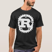 Rust Programming Language Logo White and Dark Clas T-shirt (Voorkant)