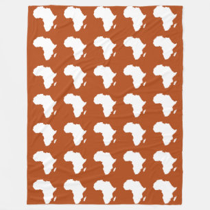 Rust Red Audacious Africa Fleece Deken