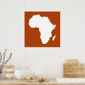 Rust Red Audacious Africa Poster (Keuken)