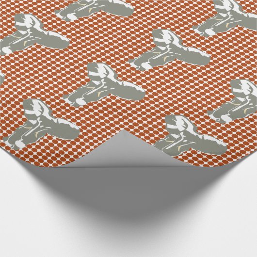 Rust Red Dot met Pop Art Elephant Cadeaupapier (Hoek)