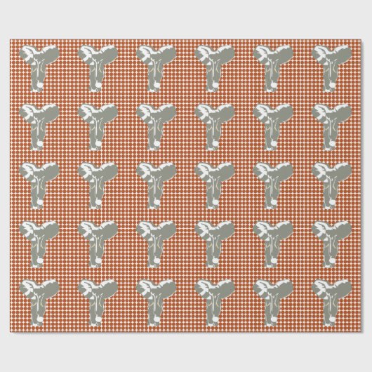 Rust Red Dot met Pop Art Elephant Cadeaupapier (Vlak)