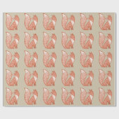 Rust Red en ivory Foxes Cadeaupapier (Vlak)