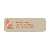 Rust Red en ivory Foxes Etiket (Voorkant)