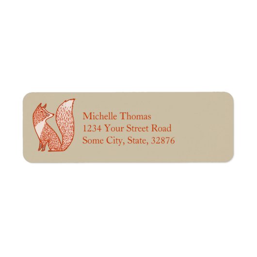Rust Red en ivory Foxes Etiket (Voorkant)
