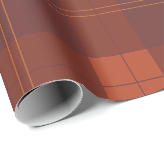Rust Red en Oranje Pset Pattern Cadeaupapier (Rol Hoek)