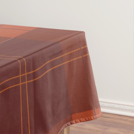 Rust Red en Oranje Pset Pattern Tafelkleed (Voorbeeld)