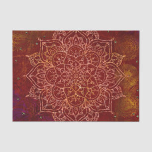 Rust Red Mandala Gold Glam Modern Chic Tissuepapier