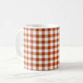 Rust Red Plaid Gingham Koffiemok (Voorkant links)