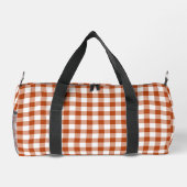 Rust Red Plaid Gingham Personalized Plunjezak (Achterkant)
