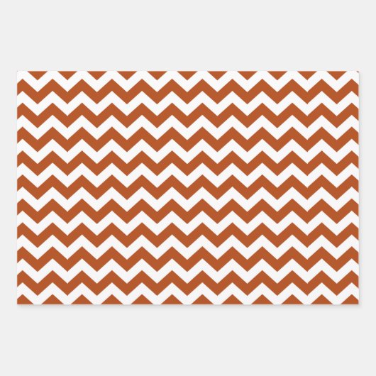 Rust Red Safari Chevron met Pop Art Giraffe Inpakpapier Vel (Voorkant 2)