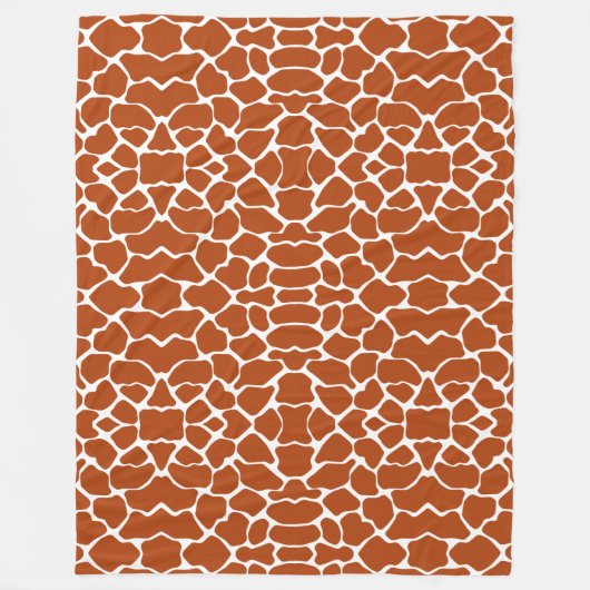 Rust Red Safari Giraffe Fleece Deken (Voorkant)