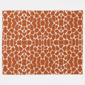 Rust Red Safari Giraffe Fleece Deken (Voorkant (Horizontaal))