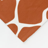 Rust Red Safari Giraffe Fleece Deken (Hoek)