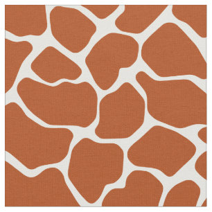 Rust Red Safari Giraffe Stof