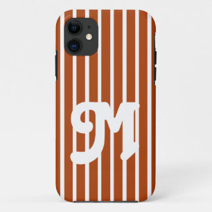 Rust Red Safari Stripe iPhone 11 Hoesje