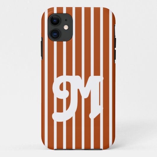 Rust Red Safari Stripe Case-Mate iPhone Case (Achterkant)