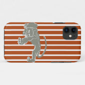 Rust Red Safari Stripe met luipaard Case-Mate iPhone Case (Achterkant (horizontaal))