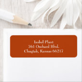 Rust Red Simple Plain Return-adreslabels Etiket (Insitu)