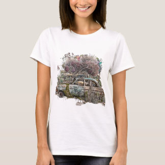 Rust & Reflectie: Waterverf Vintage Cars T-shirt