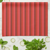 Rust rood gestreept theedoek (Gevouwen)