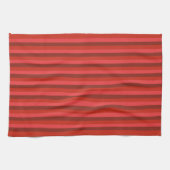Rust rood gestreept theedoek (Horizontaal)