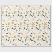 Rust Roze Bloemendessin  Cadeaupapier (Vlak)