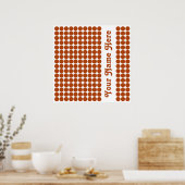 Rust Safari Dot met naam Poster (Keuken)