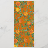 Rust Sinaasappel Wedding  Floral Menu (Achterkant)