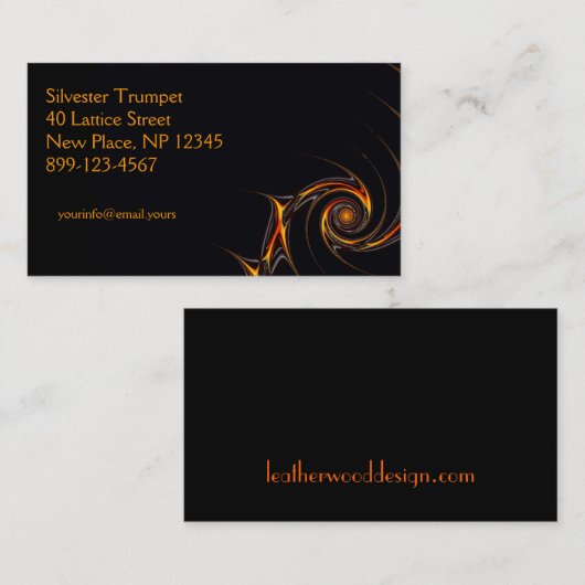 Rust spiraalvormig dubbelzijdig Visitekaartje (Voorkant / Achterkant)