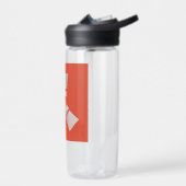 RUST-symbool op rood Waterfles (Links)