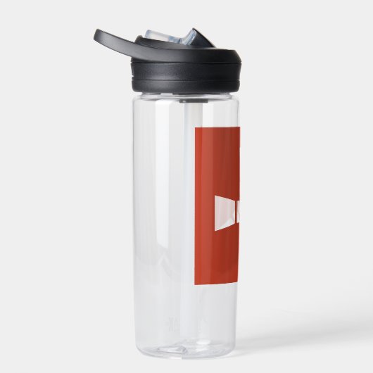 RUST-symbool op rood Waterfles (Rechts)