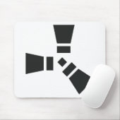 RUST Symbool Zwart op Clear Muismat (Met muis)