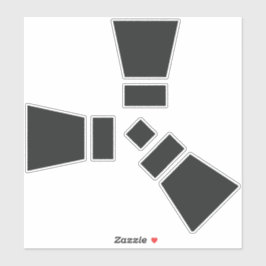 RUST Symbool Zwart op Wit Sticker