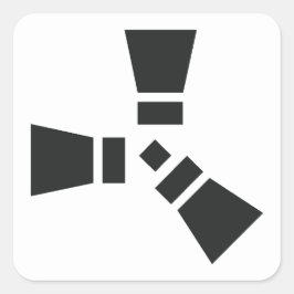 RUST Symbool Zwart op Wit Vierkante Sticker