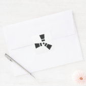 RUST Symbool Zwart op Wit Vierkante Sticker (Envelop)