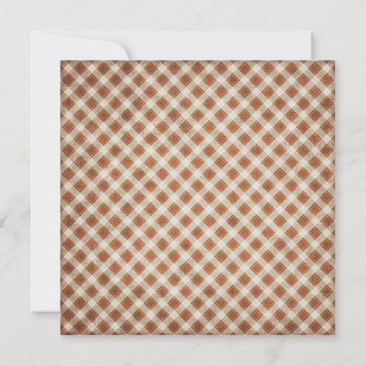 Rust & Tan Rustic Faire-part de mariage à thème (Dos)