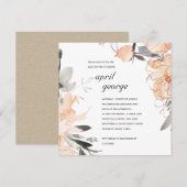 RUST TERRACOTTA BROWN FLORAL BABY SHOWER INVITE BEDANKKAART (Voorkant / Achterkant)