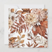 Rust Terracotta Fall Floral Faire-part de mariage (Dos)