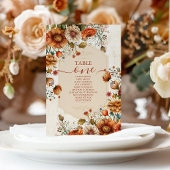 Rust Terracotta Flowers Burnt Oranje Fall Wedding Kaart