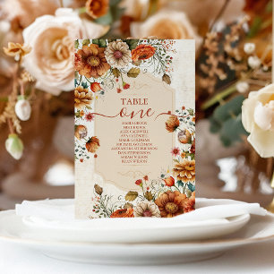 Rust Terracotta Flowers Burnt Oranje Fall Wedding Kaart