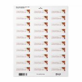 Rust Terracotta Flowers en Pampas Grass Herfst Etiket (Full Sheet)