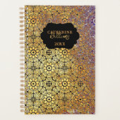 Rust Textured Damask Bloempatroon Planner (Voorkant)