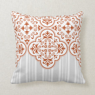 Rust Traditional Damask Pattern Kussen