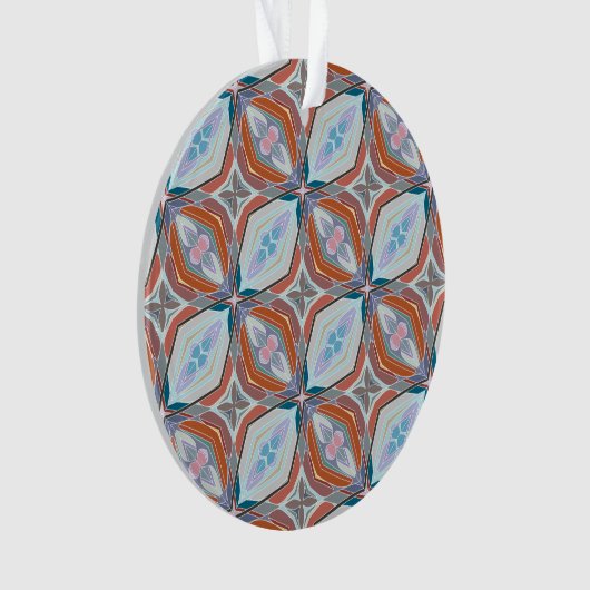 Rust unique, Turquoise, Bleu clair et rose Motif D (devant)